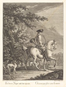 Jäger mit einem Rudel Hunde von Johann Elias Ridinger
