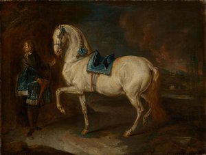 Stallmeister mit Schimmel von Johann Elias Ridinger