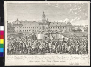 Krönung von Kaiser Leopold II. zum König von Ungarn in Bratislava am 15. November 1790 von Johann Ernst Mansfeld