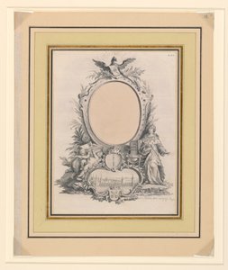 Entwurf für den Rahmen des Porträts von Friedrich V., König von Dänemark von Johann Esais Nilson