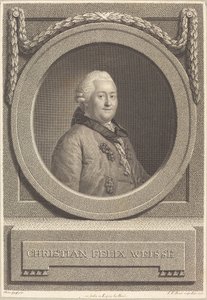 Christian Weisse von Johann Friedrich Bause after Anton Graff