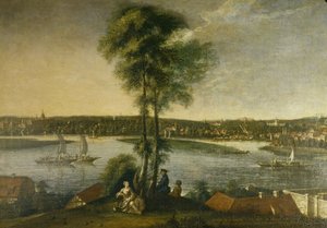 Potsdam, Schlosspark Sanssouci vom Brauhausberg aus