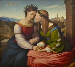 Italia und Germania Sulamith und Maria, 1828 von Johann Friedrich Overbeck