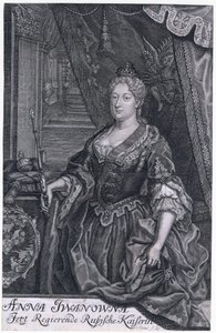 Porträt der Kaiserin Anna Ioannovna (1693-1740) von Johann Georg Menzel