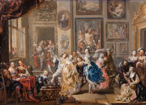 Tanzszene im Palast, ca. 1730 von Johann Georg Platzer