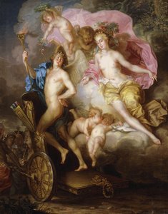 Der Triumph von Venus und Amor mit Amors Wagen von Johann Georg Platzer