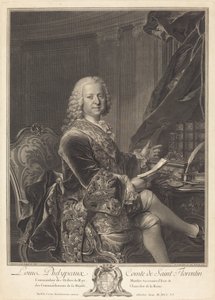 Louis Phelypeaux, Graf von Saint Florentin von Johann Georg Wille after Louis Tocqué