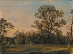 Parklandschaft am frühen Morgen von Johann Georg von Dillis