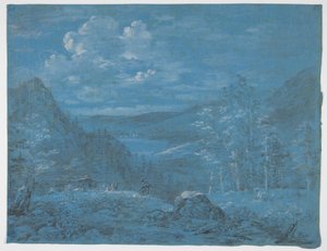 Blick auf die Ankl-Alpe und den Schliersee von Johann Georg von Dillis