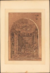 Die Anbetung der Hirten von Johann Gottlieb Prestel after a 16th Century German Artist