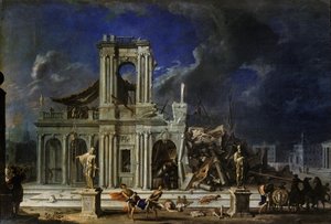 Samson erschlägt die Philister, ca. 1633-34