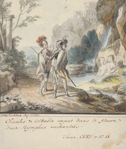 Carlo und Ubaldo widerstehen den Verzauberungen der Nymphen von Armida aus Torquato, 1782 von Johann Heinrich Tischbein