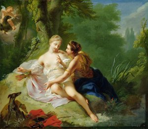 Jupiter, verkleidet als Diana, verführt Callisto, ca. 1756