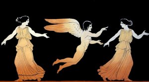 Eros verfolgt zwei Frauen