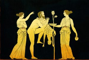 Zwei Mänaden bieten Dionysos Wein an, ca. 1796 von Johann Heinrich Wilhelm Tischbein
