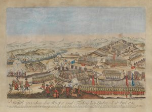 Zwischenfall zwischen den russischen und osmanischen Armeen bei Galati am 20. April 1789, 1789 von Johann Hieronymus Loeschenkohl