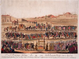 Der Einzug von Sultan Selim III. zur Säbelgürtelzeremonie am 13. April 1789 von Johann Hieronymus Loeschenkohl