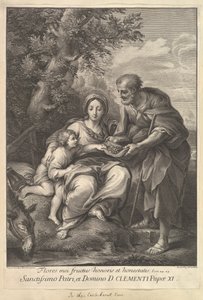 Die Jungfrau und Joseph mit dem jungen Jesus, 1710-40 von Johann Jakob Frey the Elder