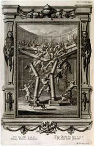 Samson zerstört den Tempel des Baal von Johann Jakob Scheuchzer
