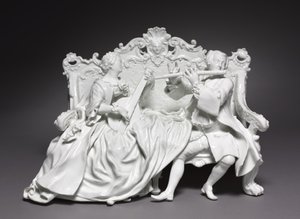 Crinoline-Gruppe: Musiker, Hersteller Meissener Porzellanmanufaktur, Deutschland, ca. 1737