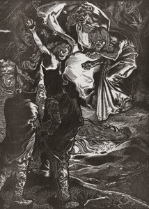 Macbeth und Banquo treffen die drei Hexen, 20. Jahrhundert von Johann Joseph Aarts