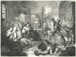 Ein finnischer Zauberer prophezeit den bevorstehenden Tod von Iwan dem Schrecklichen von Johann Karl Baehr
