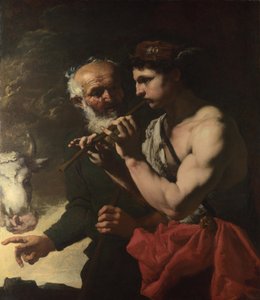 Merkur spielt auf der Flöte für Argus, 1655-1657 von Johann Karl Loth