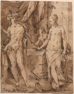 Apollo mit Erato und Amor, 1595