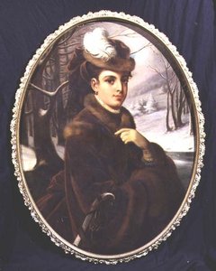 Porträt einer eleganten österreichischen Dame von Johann Kurtweil