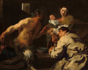 Der Satyr und der Bauer, möglicherweise um 1623-1626