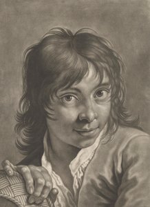 Porträt eines Jungen mit einem Korb von Johann Lorenz Haid