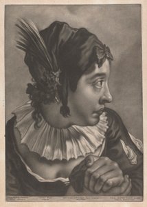 Porträt einer Frau mit Feder von Johann Lorenz Haid
