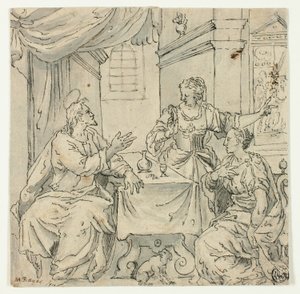 Christus am Tisch von Maria und Martha von Johann Mathias Kager