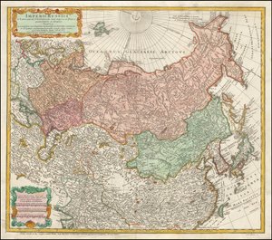 Karte von Russland und Tartary von Johann Matthias Hase, 1730