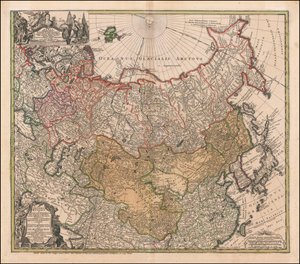 Karte von Russland und Tartary von Johann Matthias Hase, 1739