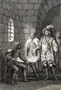 Vertrag von Trausnitz: Kaiser Ludwig IV. des Heiligen Römischen Reiches versöhnt sich mit Friedrich dem Schönen (1286-1330) im Jahr 1325 von Johann Michael Mettenleiter