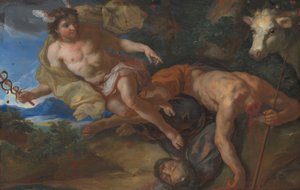 Merkur rettet die verkleidete Io nach der Enthauptung des Argus, ca. 1690-95 von Johann Michael Rottmayr