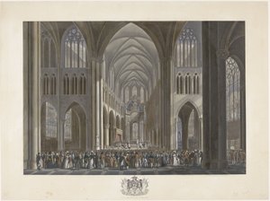 Segnung von König Wilhelm I. in der St.-Gudula-Kathedrale in Brüssel am 21. September 1815