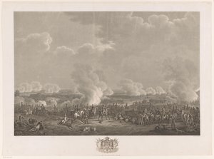 Schlacht bei Waterloo, 1815 (Zwölf Platten der Ankunft und Krönung von Wilhelm I. in Brüssel und der Schlachten bei Quatre-Bras und Waterloo in 1815) von Johann Nepomuk Gibèle