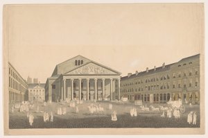 Ansicht des Königlichen Theaters in Brüssel