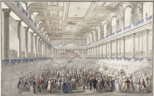 Redoute paré während des Wiener Kongresses am 9. Oktober 1814, um 1815 von Johann Nepomuk Hoechle