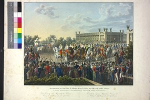 Der majestätische Einzug von Kaiser Franz I. in Paris am 15. April 1814 von Johann Nepomuk Hoechle