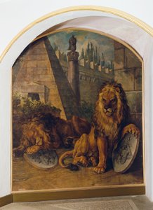 Löwe mit dem Wappen des Hauses Habsburg-Lothringen von Johann Nepomuk Höchle