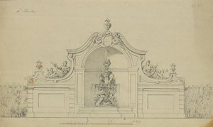 Brunnenanlage im Pfirsichgarten des Oberen Belvederes von Johann Peter Krafft