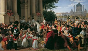 Der Einzug von Kaiser Franz I. in Wien nach dem Pariser Frieden am 16. Juni 1814 von Johann Peter Krafft