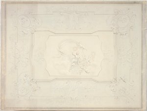 Stuckdecke im Speisesaal des Unteren Belvederes