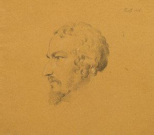 Studie eines bärtigen Mannes
