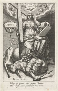 Christliche Religion besiegt Götzendienst von Johann Sadeler (I)