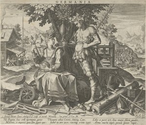 Deutschland mit Ceres und Bacchus von Johann Sadeler (I)