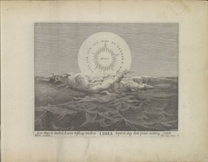 Erster Schöpfungstag: Trennung von Licht und Dunkelheit von Johann Sadeler (I)